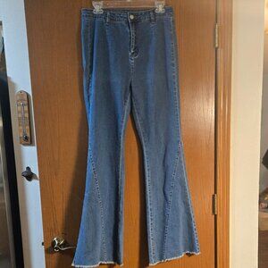 La Lavon Bell Bottom Jeans- Size Large- Waist15.5", Inseam 33", Bell 13"